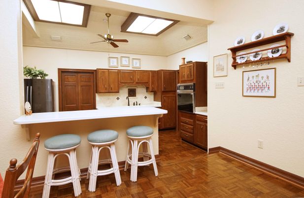 Interior, Kitchen, Wood Texture Flooring