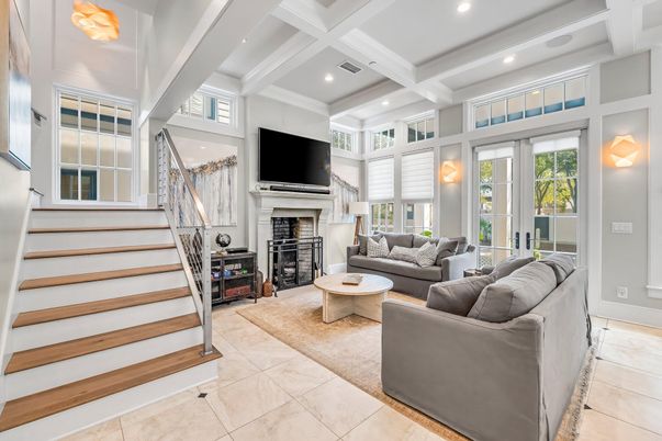 Fireplace, Interior, Living room, Recessed Lighting