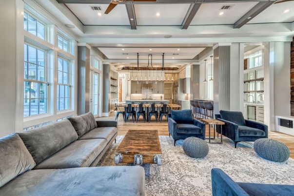 Dining room, Interior, Kitchen, Living room, Pendant Lights, Recessed Lighting, Wood Texture Flooring