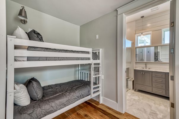 Bathroom, Bedroom, Interior, Pendant Lights, Wood Texture Flooring