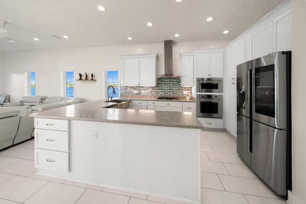 Interior, Kitchen, Living room, Recessed Lighting, Stainless Steel Appliances