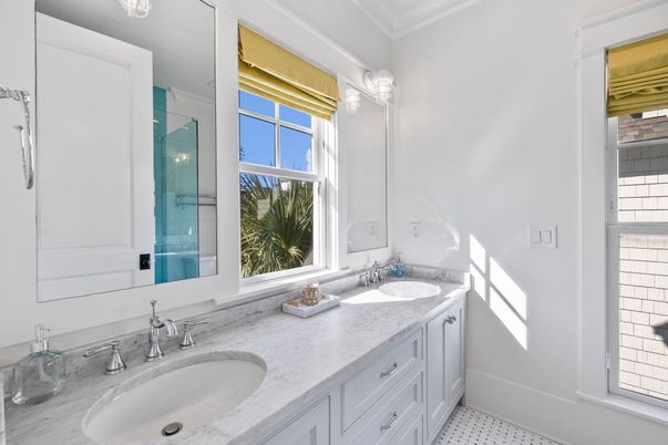 Bathroom, Dual Sink Vanities, Glass Shower, Interior