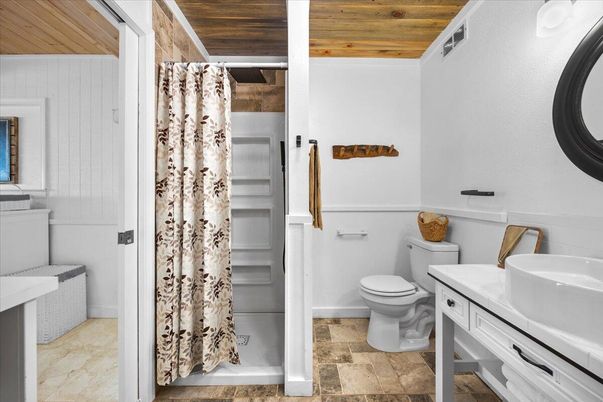 Bathroom, Interior, Wooden Ceilings