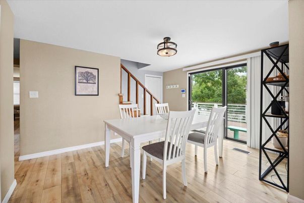 Dining room, Interior, Wood Texture Flooring