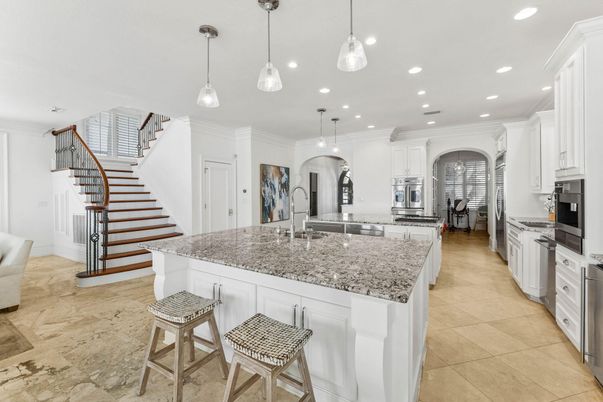 Interior, Kitchen, Pendant Lights, Recessed Lighting, Stainless Steel Appliances