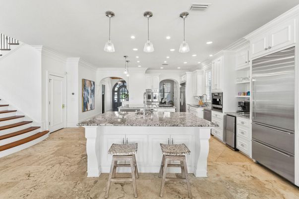 Interior, Kitchen, Pendant Lights, Recessed Lighting, Stainless Steel Appliances