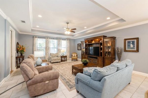 Interior, Living room, Recessed Lighting