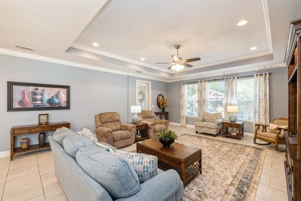 Interior, Living room, Recessed Lighting
