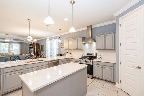 Interior, Kitchen, Pendant Lights, Recessed Lighting, Stainless Steel Appliances