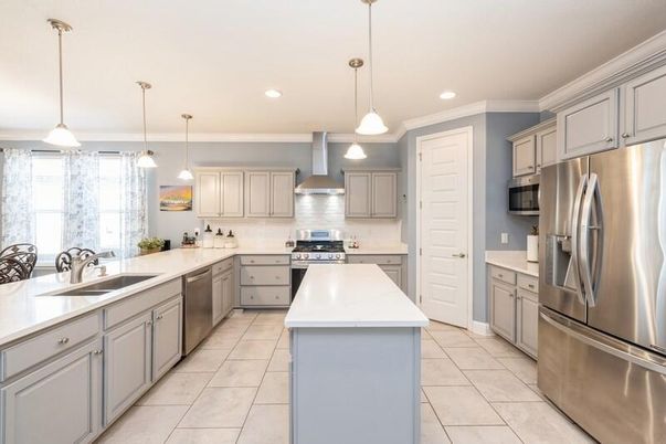 Interior, Kitchen, Pendant Lights, Recessed Lighting, Stainless Steel Appliances