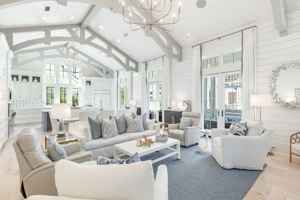 Chandelier, Interior, Living room, Recessed Lighting, Wood Texture Flooring