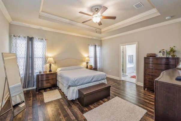 Bedroom, Interior, Wood Texture Flooring