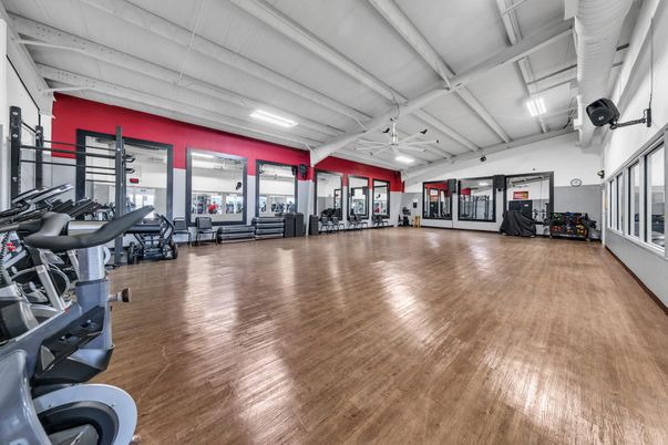 Fitness Equipment, Gym, Interior, Wood Texture Flooring