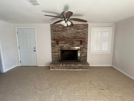 Empty room, Fireplace, Interior