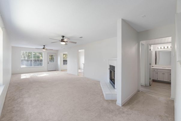 Bathroom, Empty room, Fireplace, Interior
