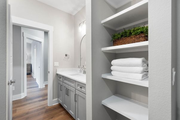 Bathroom, Interior, Wood Texture Flooring
