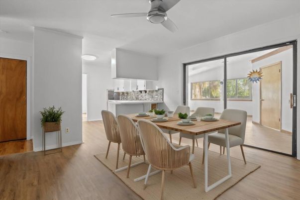 Dining room, Interior, Wood Texture Flooring