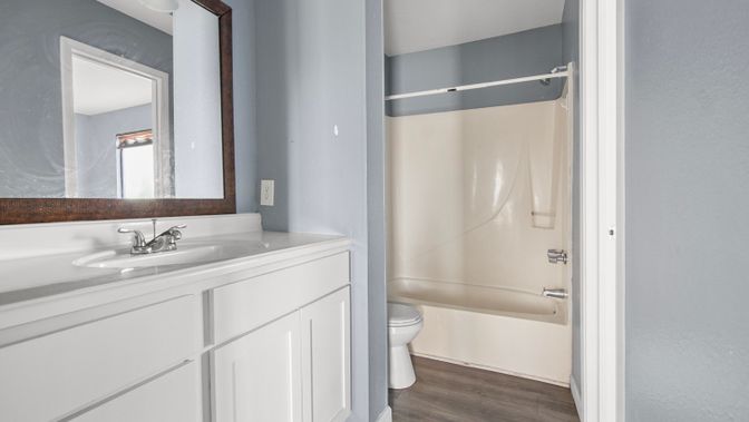 Bathroom, Interior, Wood Texture Flooring