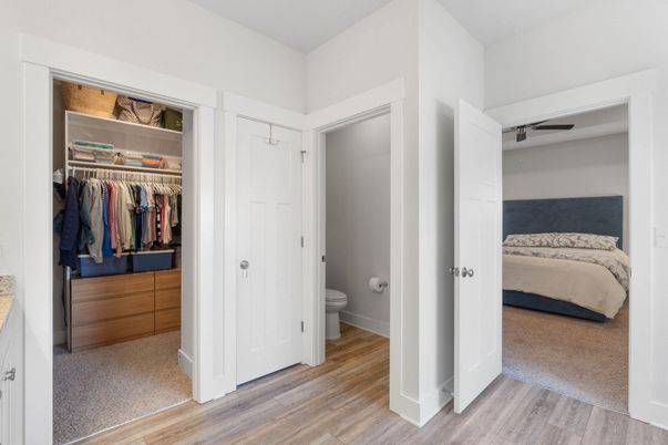 Bathroom, Interior, Walk-in Closets, Wood Texture Flooring
