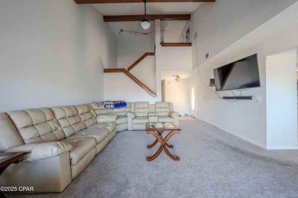 Interior, Living room, Wooden Beams