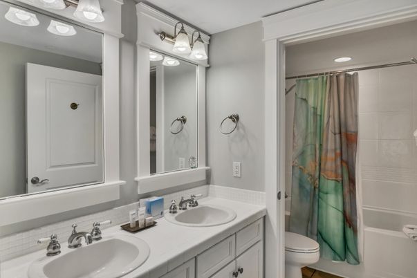 Bathroom, Dual Sink Vanities, Interior, Tile Countertops