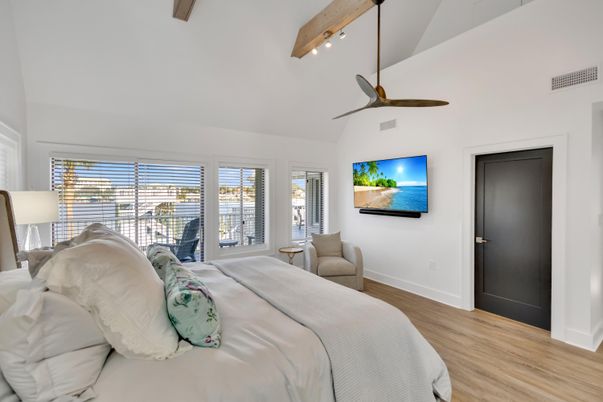Bedroom, Interior, Wooden Beams, Wood Texture Flooring
