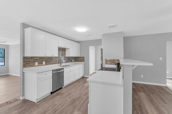 Interior, Kitchen, Wood Texture Flooring