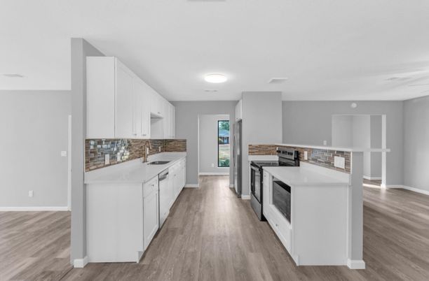 Interior, Kitchen, Wood Texture Flooring