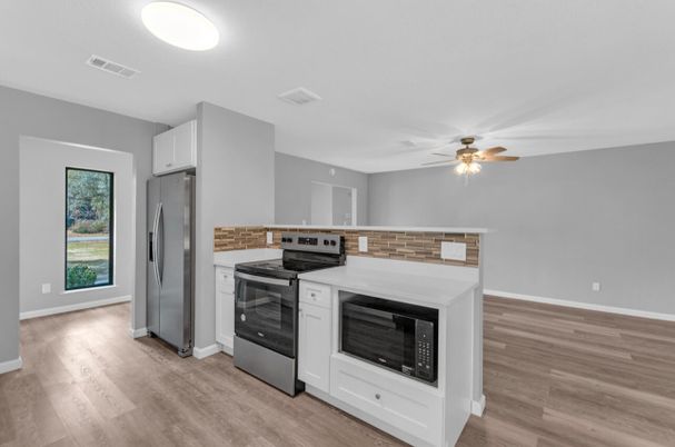 Interior, Kitchen, Wood Texture Flooring