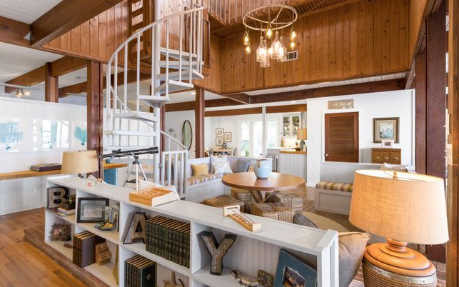 Chandelier, Interior, Living room, Pendant Lights, Wooden Beams, Wooden Ceilings, Wood Texture Flooring, Wooden Walls