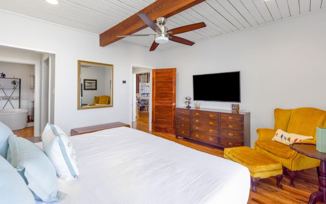 Bedroom, Interior, Wooden Beams, Wood Texture Flooring