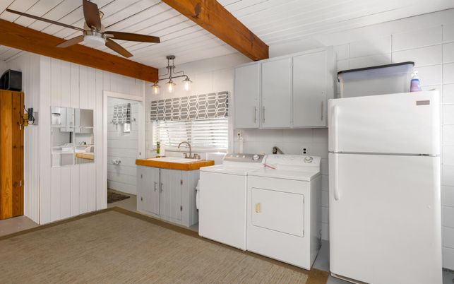 Interior, Kitchen, Utility Closets, Washer, Wooden Beams
