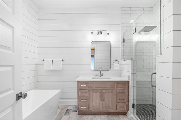 Bathroom, Glass Shower, Interior, Marble