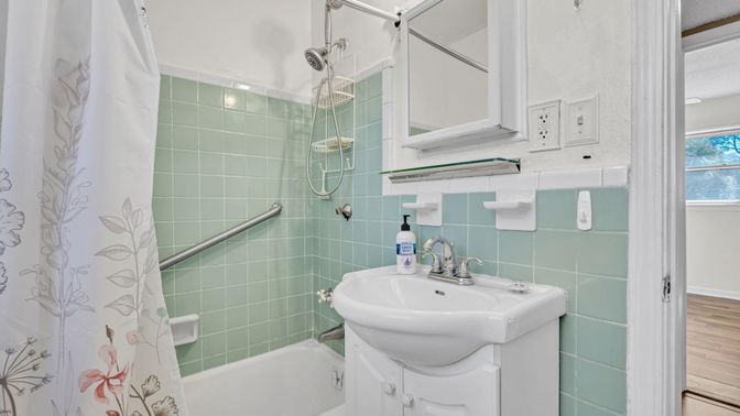 Bathroom, Interior, Wood Texture Flooring