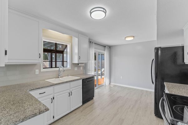 Interior, Kitchen, Wood Texture Flooring