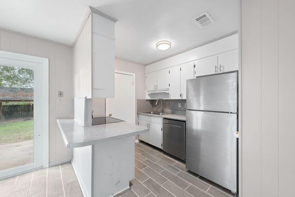 Interior, Kitchen, Wood Texture Flooring