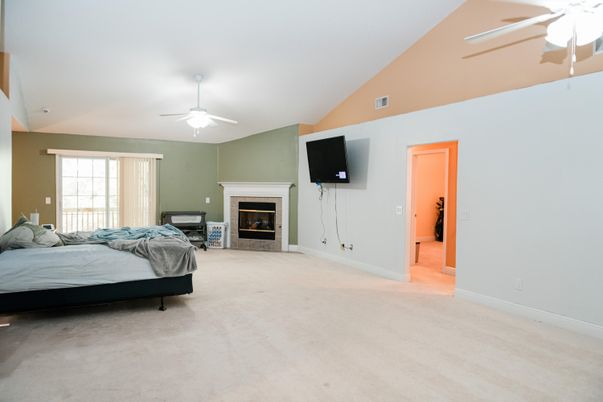 Bedroom, Fireplace, Interior