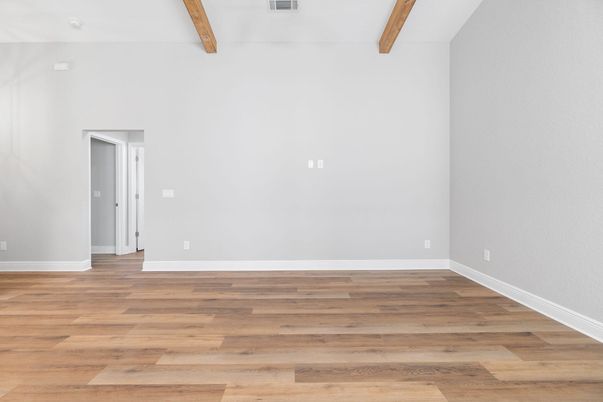 Empty room, Interior, Wooden Beams, Wood Texture Flooring
