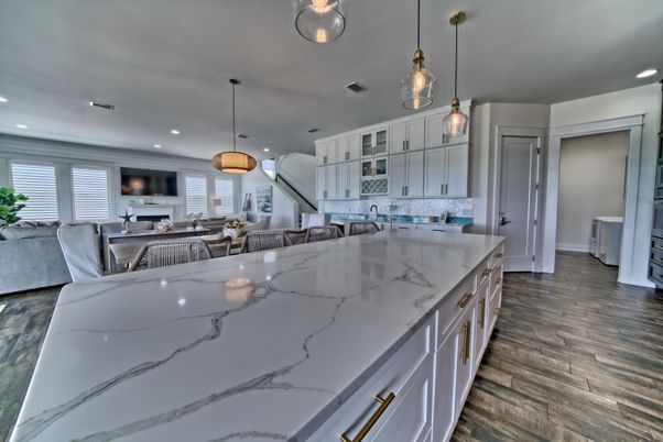 Dining room, Interior, Kitchen, Living room, Pendant Lights, Recessed Lighting, Wood Texture Flooring