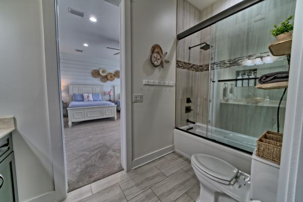 Bathroom, Bedroom, Glass Shower, Interior, Recessed Lighting