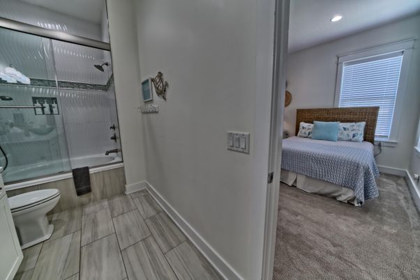 Bathroom, Bedroom, Glass Shower, Interior, Recessed Lighting