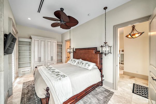 Bedroom, Interior, Pendant Lights, Recessed Lighting