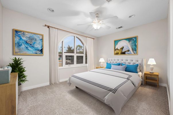 Bedroom, Interior, Recessed Lighting