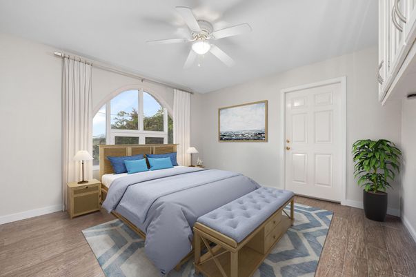 Bedroom, Interior, Wood Texture Flooring