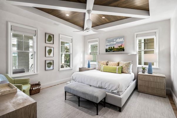 Bedroom, Interior, Recessed Lighting, Wooden Ceilings