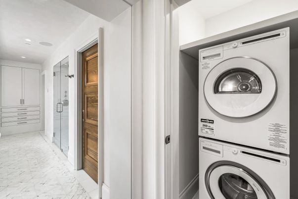 Interior, Marble, Recessed Lighting, Utility Closets, Washer