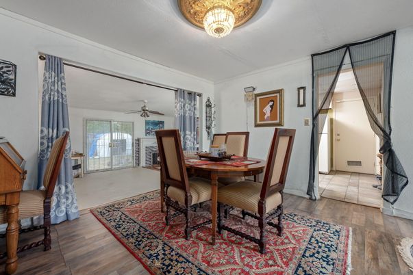 Dining room, Interior, Wood Texture Flooring
