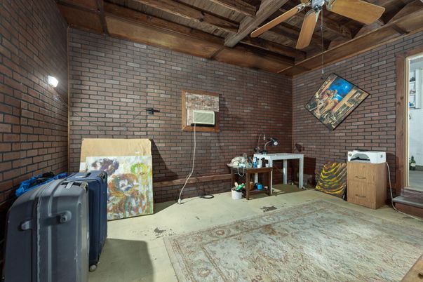 Interior, Stone Walls, Wooden Beams
