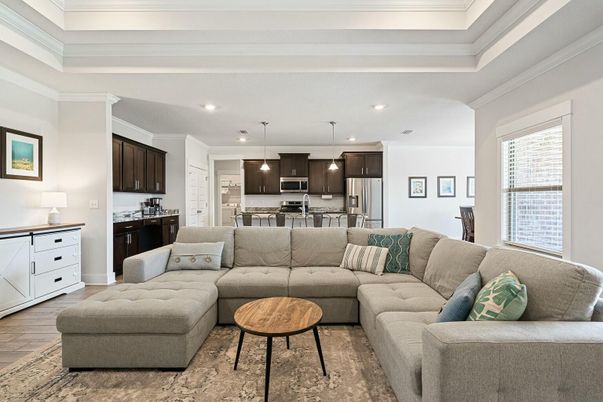 Interior, Kitchen, Living room, Pendant Lights, Recessed Lighting, Stainless Steel Appliances, Wood Texture Flooring