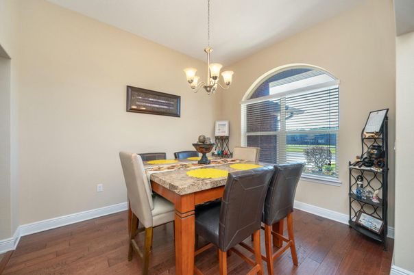 Chandelier, Dining room, Interior, Wood Texture Flooring